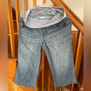 Gap Maternity Denim Capri Pant Floral Baby Belly, Women’s 6 reg Spring Summer